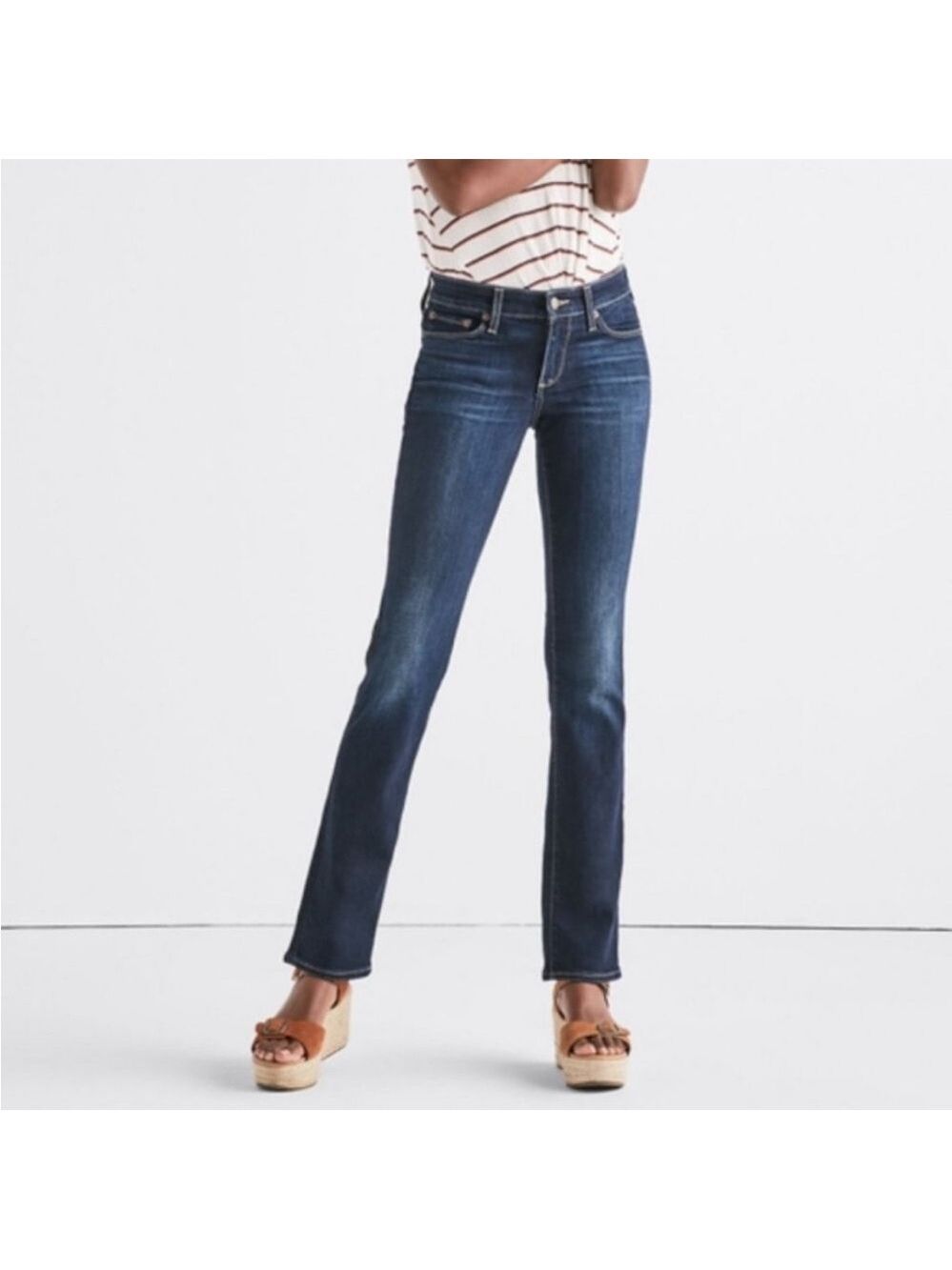 Lucky Brand Sweet Straight Mid-Rise Jeans, size 2